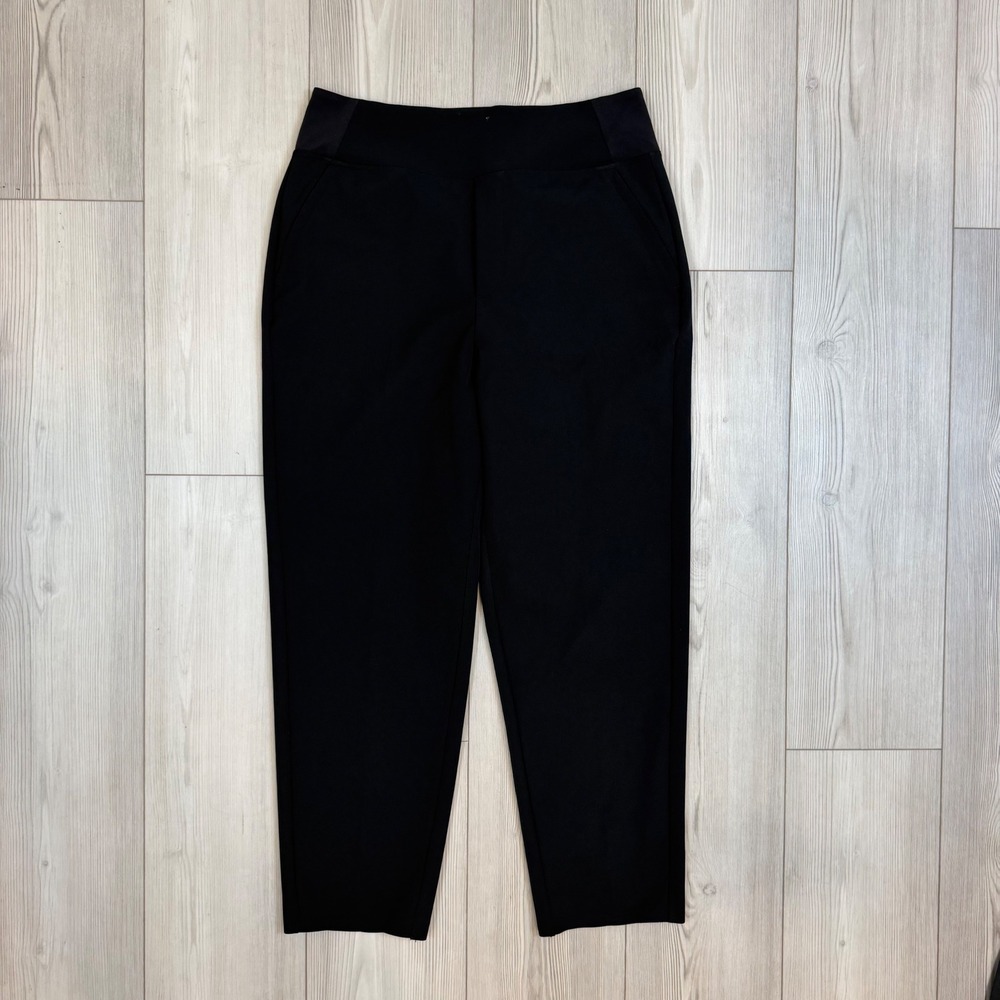 Athleta Endless Pants Black High Rise Tapered Trousers 533636 Womens 10